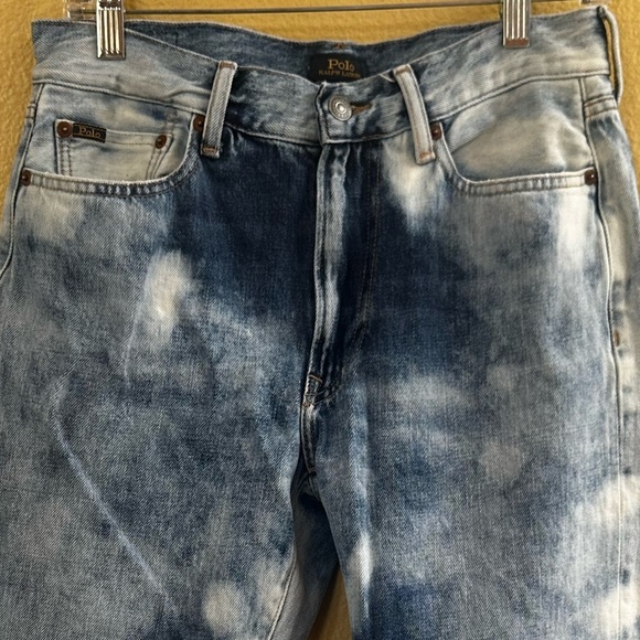 Polo Ralph Lauren Bleached Effect “The Avery Boyfriend” Cropped Jeans Size 28 - Picture 4 of 9